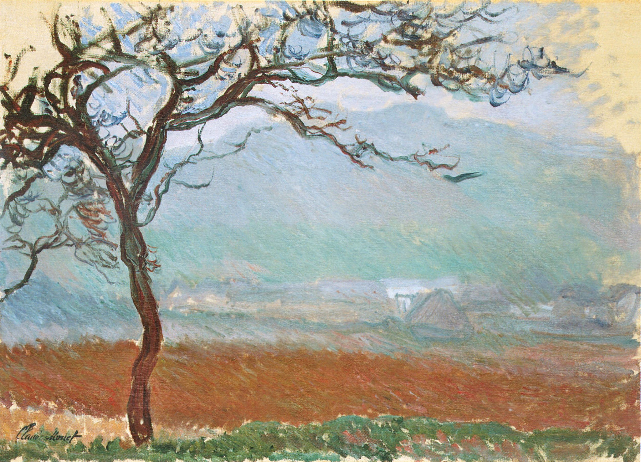 Landscape at Giverny (1887) - Claude Monet Tablo