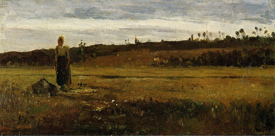 Landscape at Le Varenne Saint Hilaire (1865) - Camille Pissarro Tablo