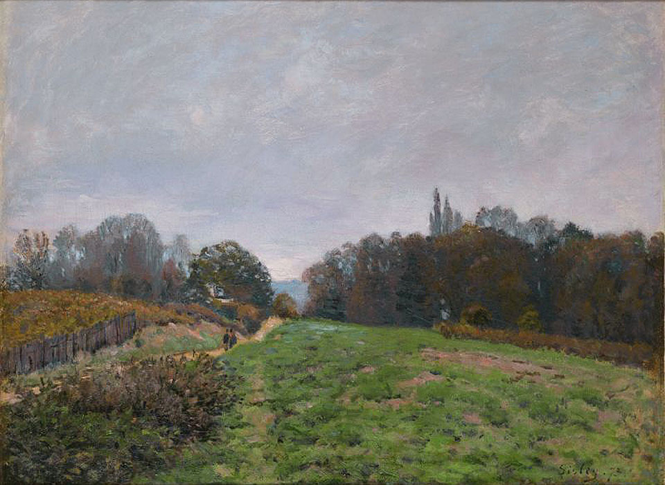 Landscape at Louveciennes (1873) - Alfred Sisley Tablo