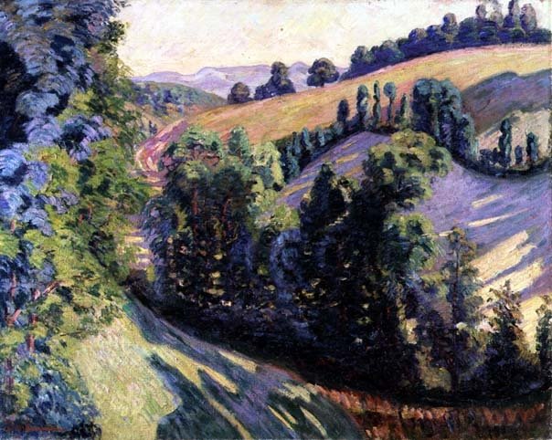 Landscape at Pontgibaud (1895) - Armand Guillaumin Tablo