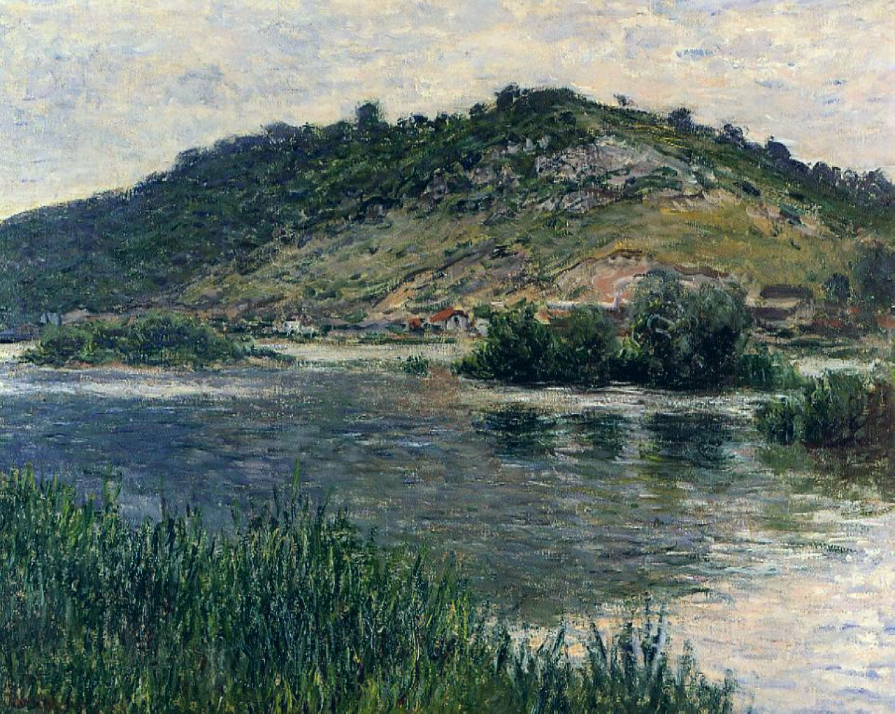 Landscape at Port Villez (1883) - Claude Monet Tablo