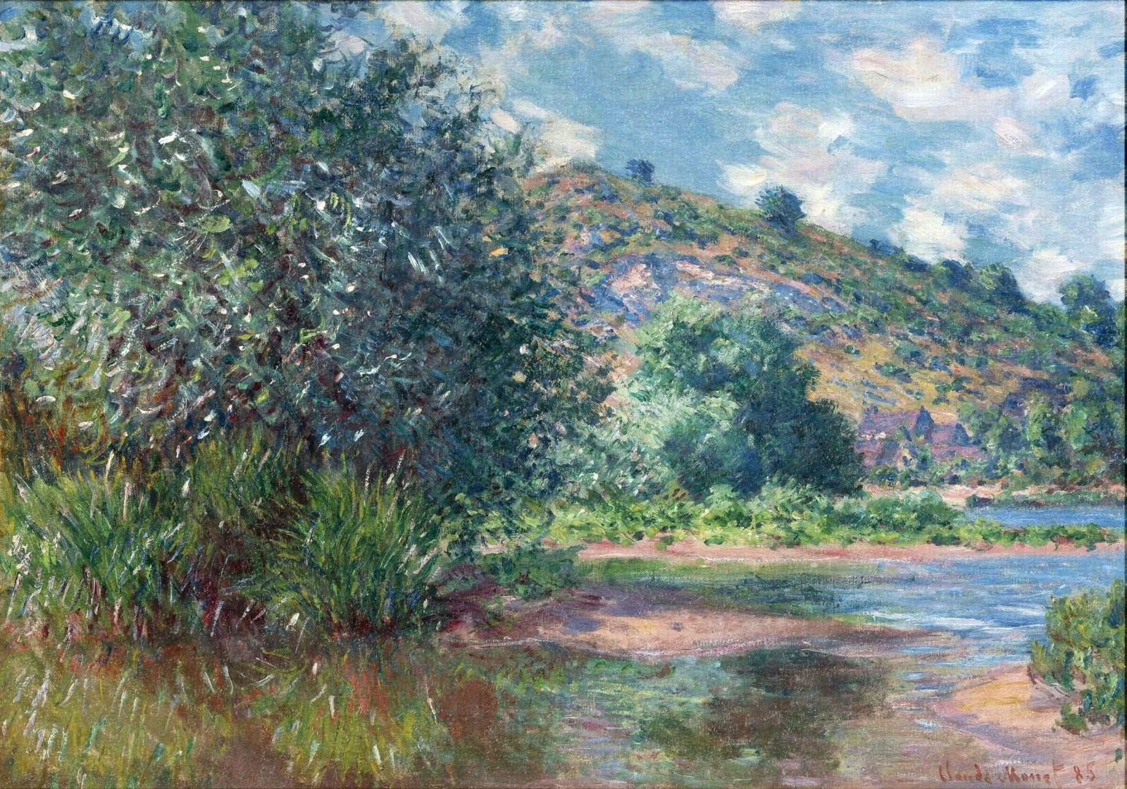 Landscape at Port Villez (1885) - Claude Monet Tablo