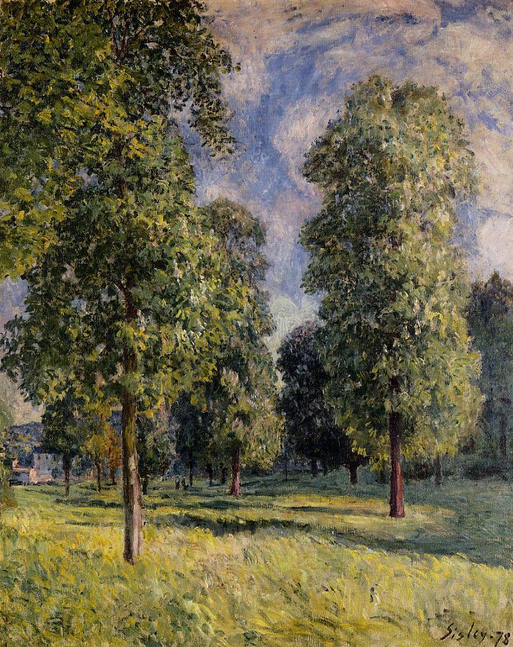 Landscape at Sevres (1878) - Alfred Sisley Tablo