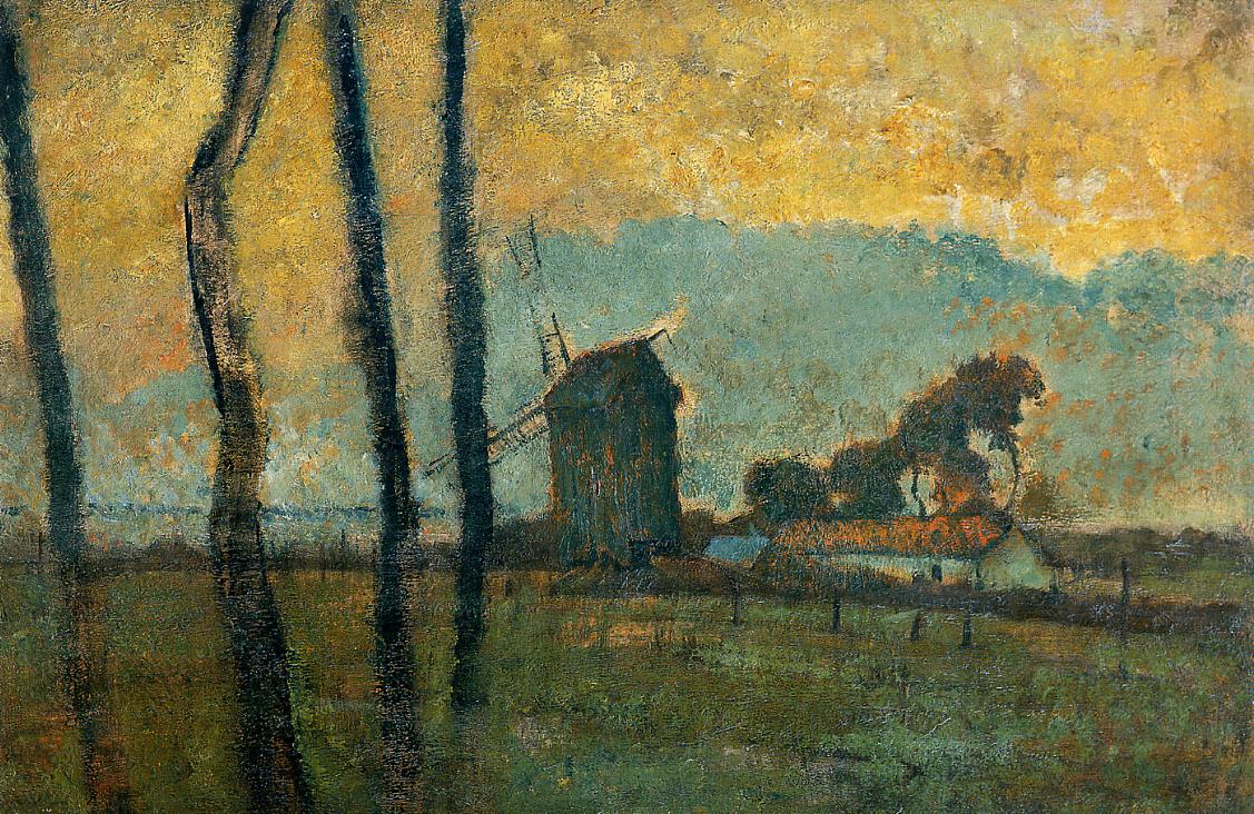 Landscape at Valery sur Somme (1854) - Edgar Degas Tablo