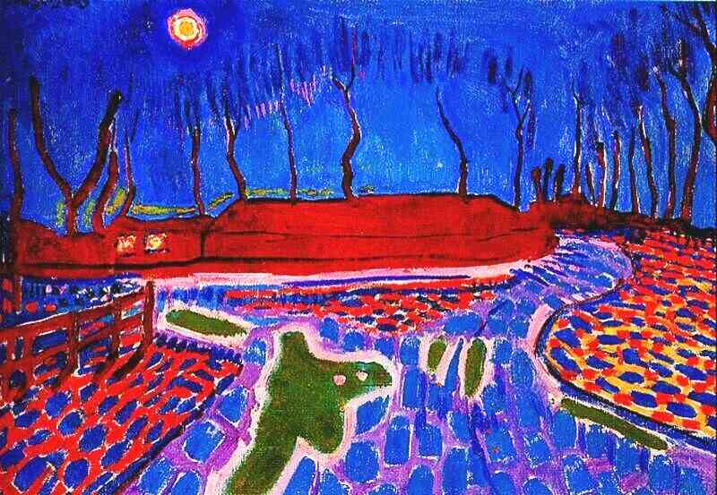 Landscape by Moonlight II (1911) - Jan Sluyters Tablo