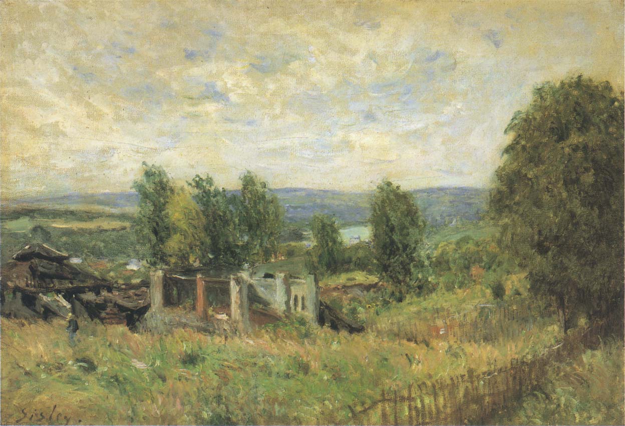 Landscape in Summer - Alfred Sisley Tablo