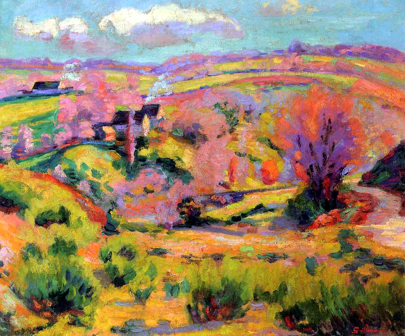 Landscape of Creuse at spring - Armand Guillaumin Tablo