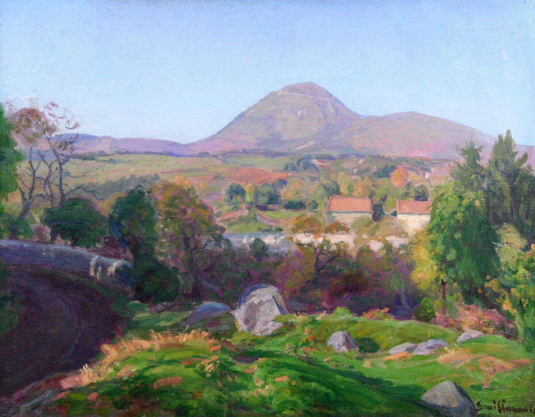 Landscape of Puy de Dôme - Armand Guillaumin Tablo