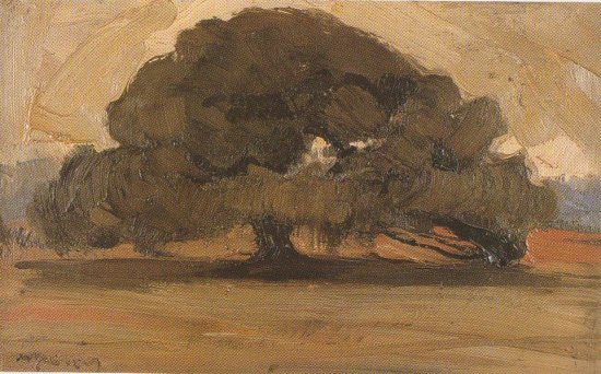 Landscape with Pine tree - Nikolaos Lytras Tablo