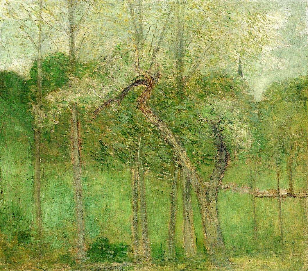 Landscape with Steeple, Wyndham (1892) - Julian Alden Weir Tablo