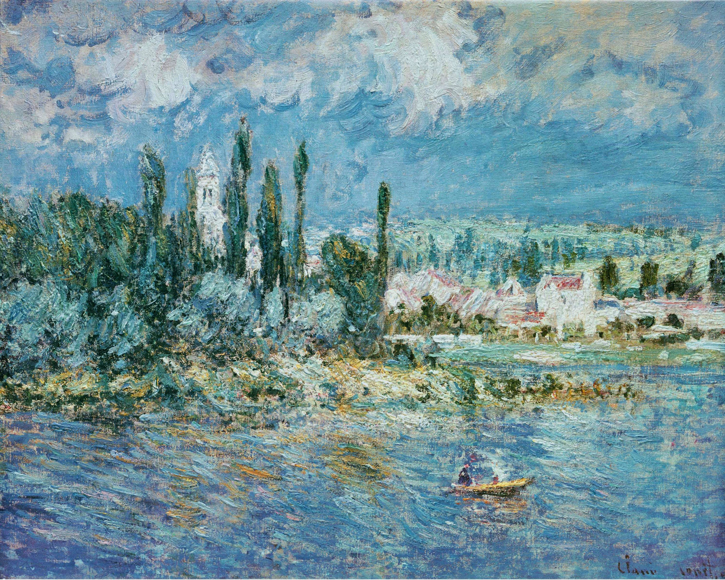 Landscape with Thunderstorm, Vetheuil, (1880-1880) - Claude Monet Tablo