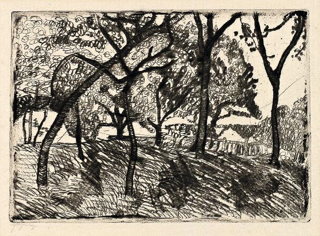 Landscape with trees (1902) - Paula Modersohn-Becker Tablo
