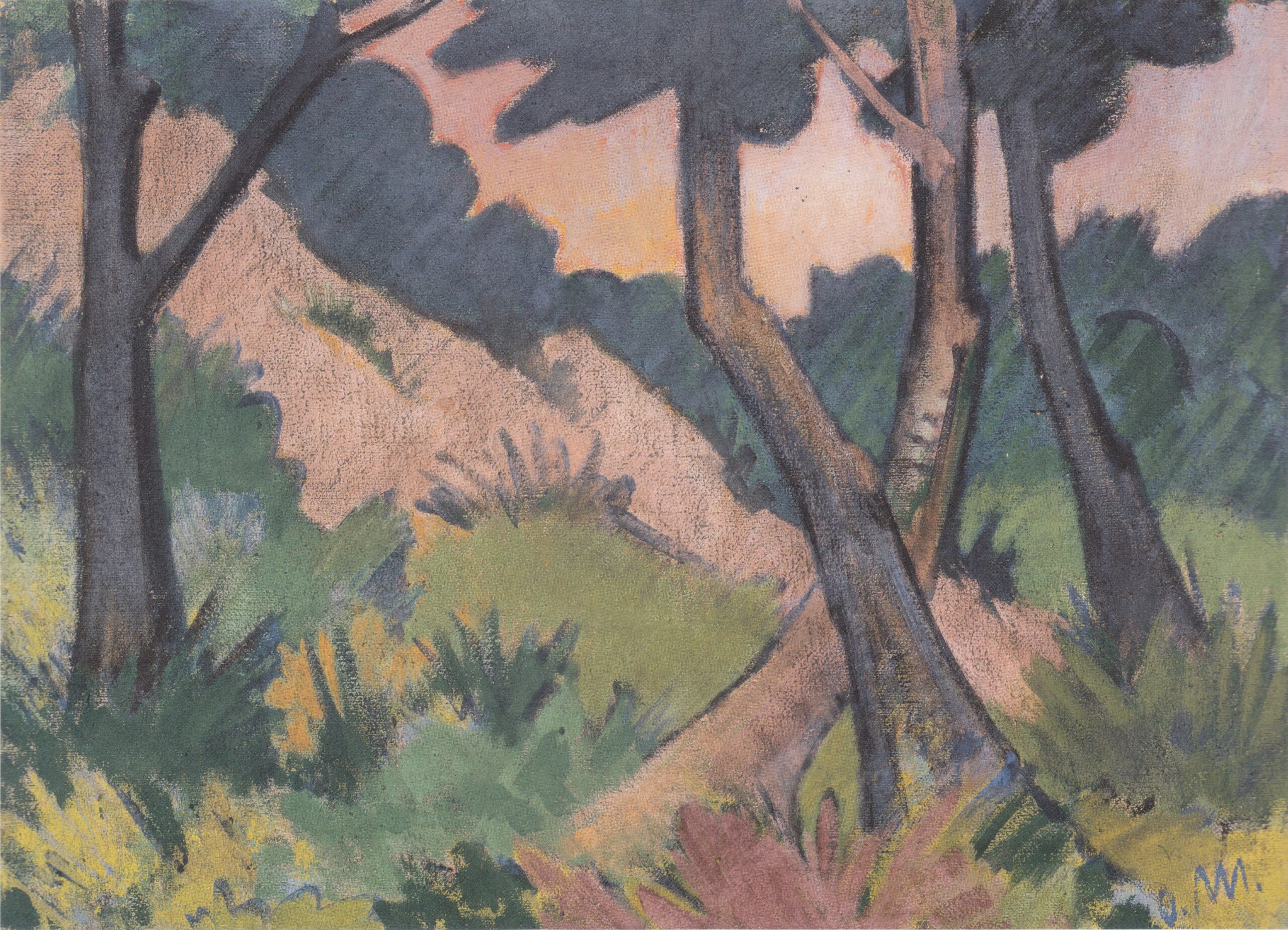 Landschaft Iii (1924) - Otto Mueller Tablo