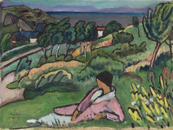 Landschaft am Meer (1919) - Gabriele Münter Tablo
