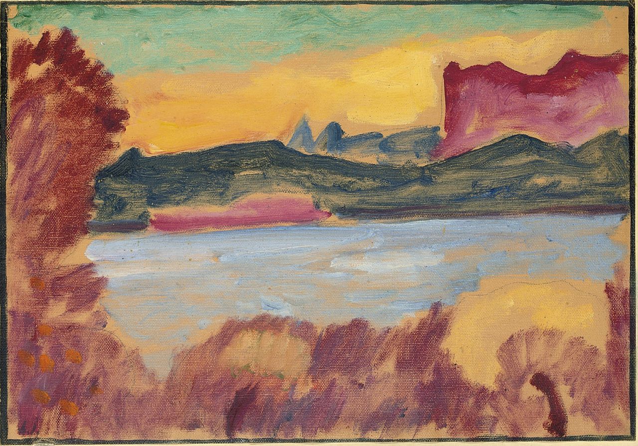 Landschaft, Genfer See (1915) - Alexej von Jawlensky Tablo