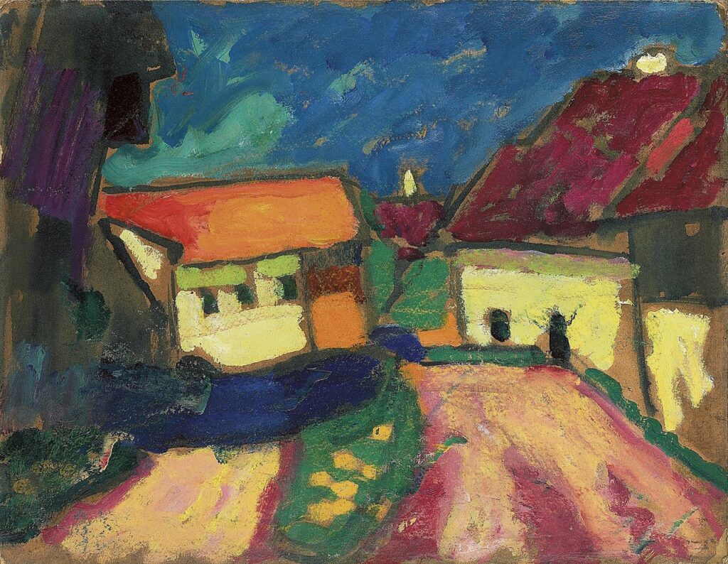 Landschaftstudie Dorfstrasse (1908) - Alexej von Jawlensky Tablo