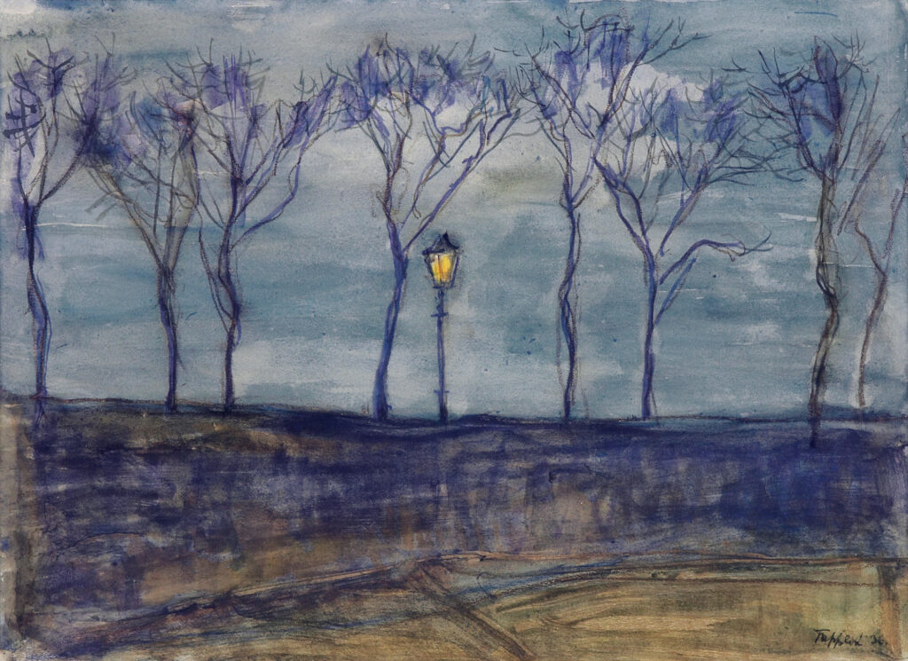 Landstraße, Abendstimmung - Georg Tappert Tablo