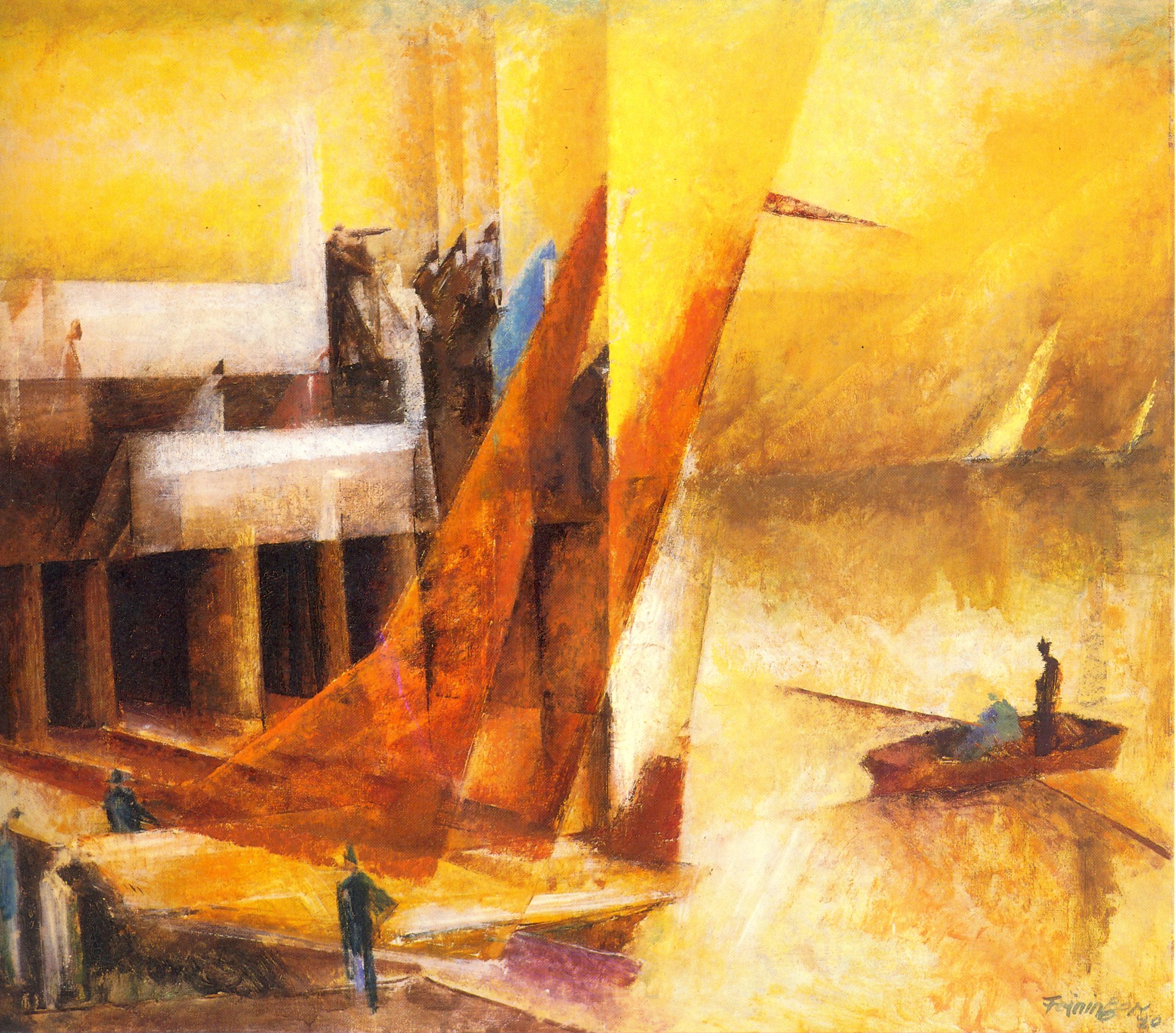 Landungssteg (1920) - Lyonel Feininger Tablo
