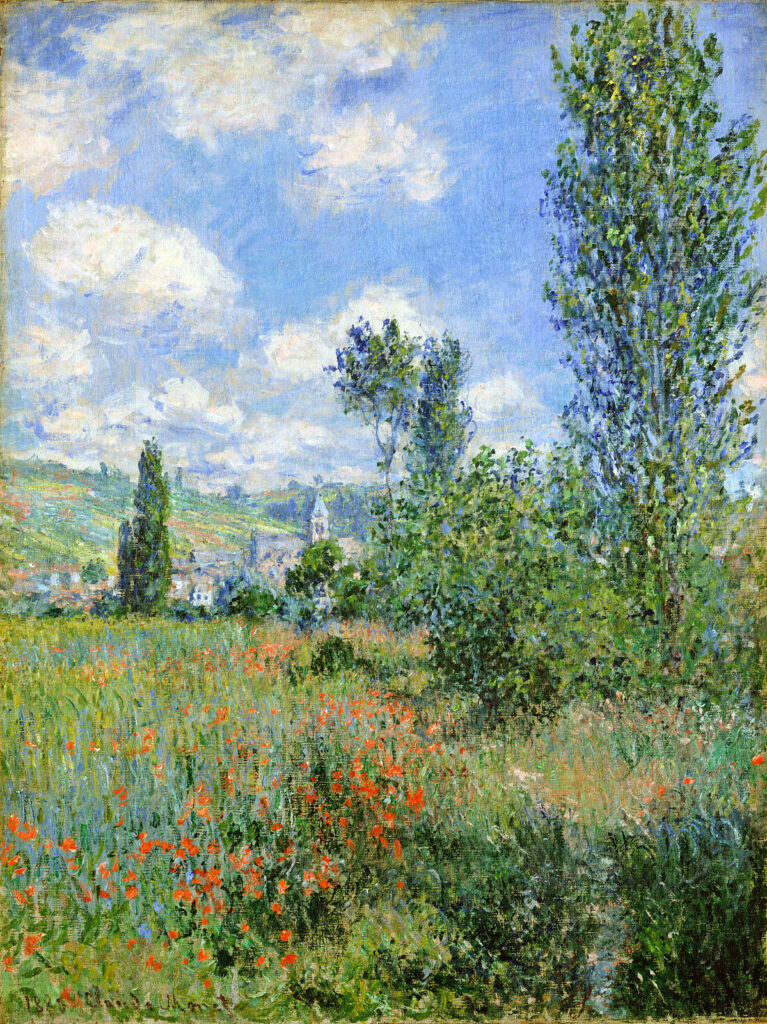 Lane in the Poppy Fields, Ile Saint Martin (1880) - Claude Monet Tablo