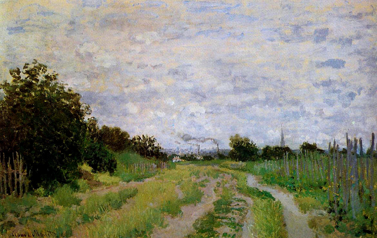 Lane in the Vineyards at Argenteuil (1872) - Claude Monet Tablo