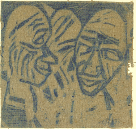 Large Heads (2 Heads I) (1921) - Christian Rohlfs Tablo