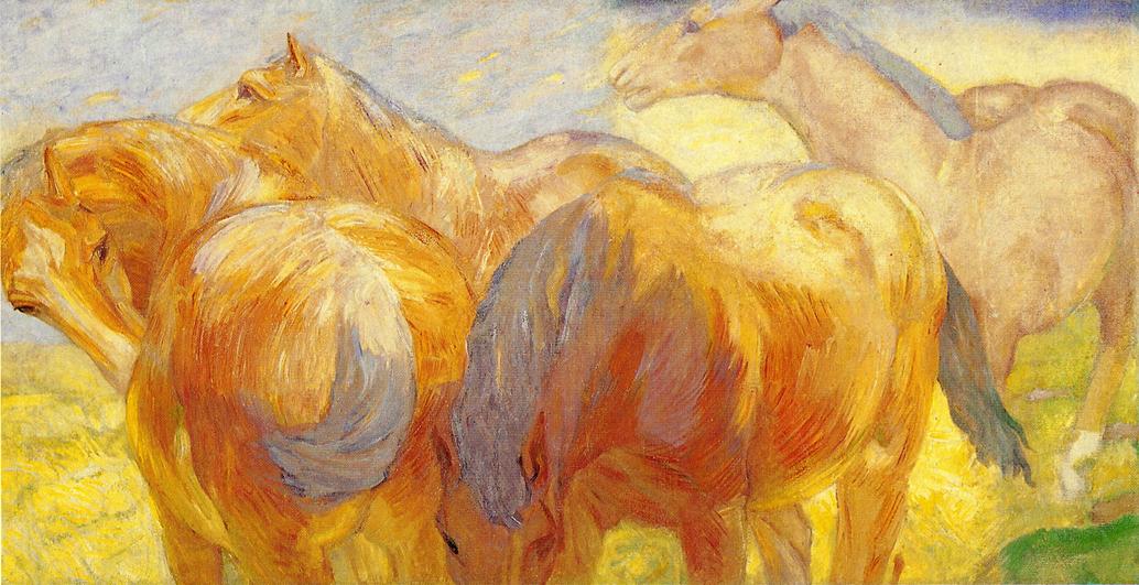 Large Lenggries Horses (1908) - Franz Marc Tablo
