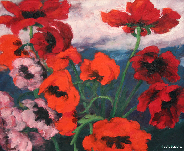 Large Poppies (1942) - Emil Nolde Tablo