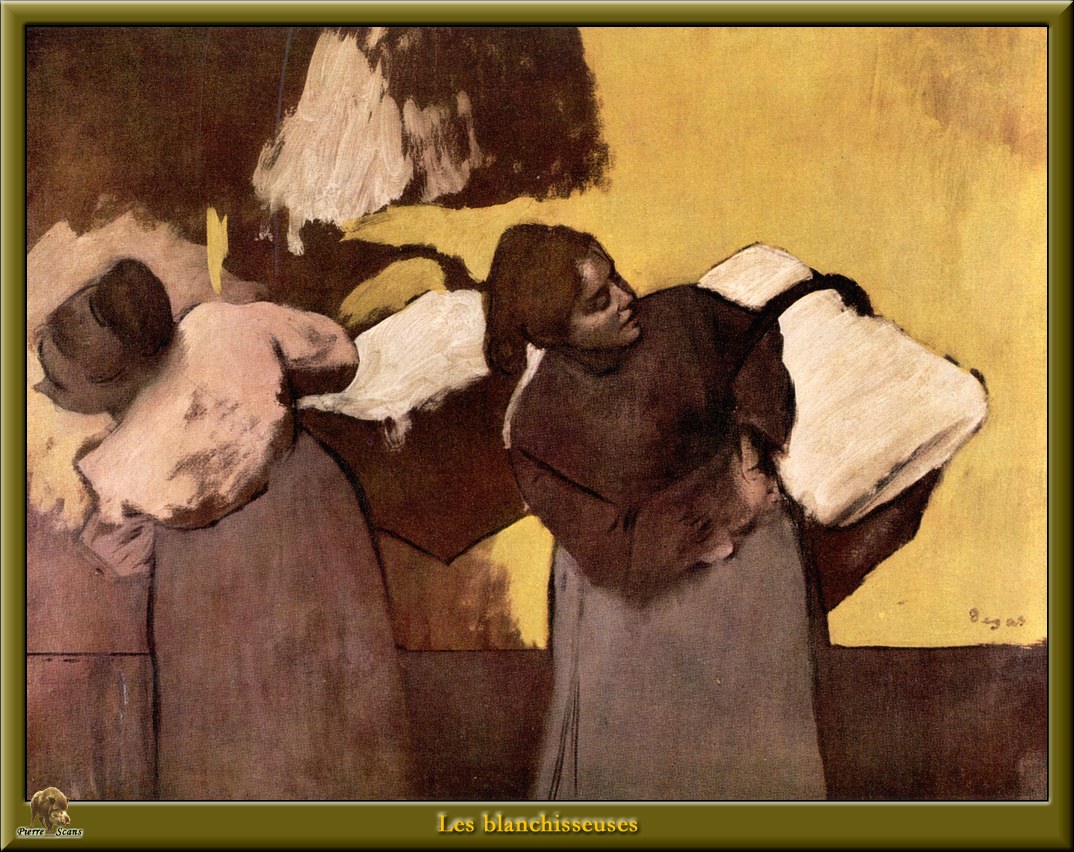Laundress Carrying Linen (1876) - Edgar Degas Tablo