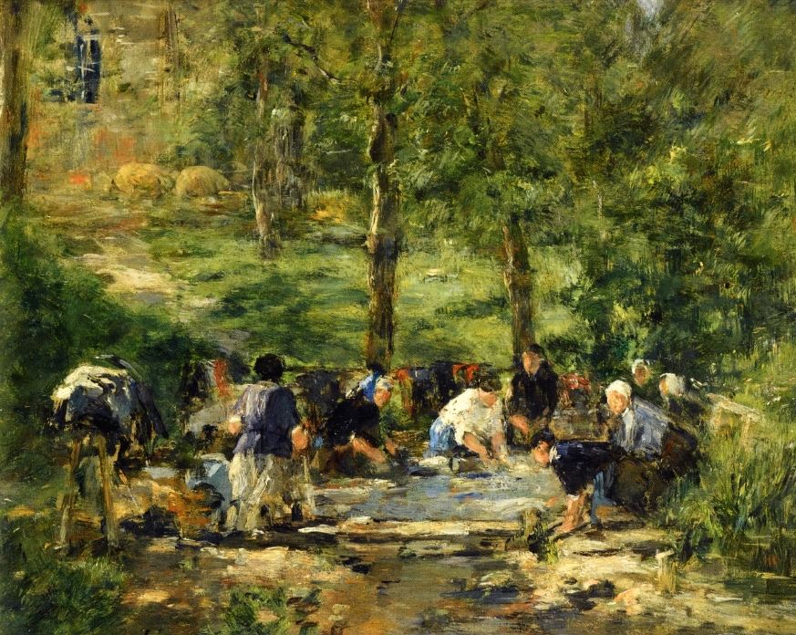 Laundresses - Eugène Boudin Tablo