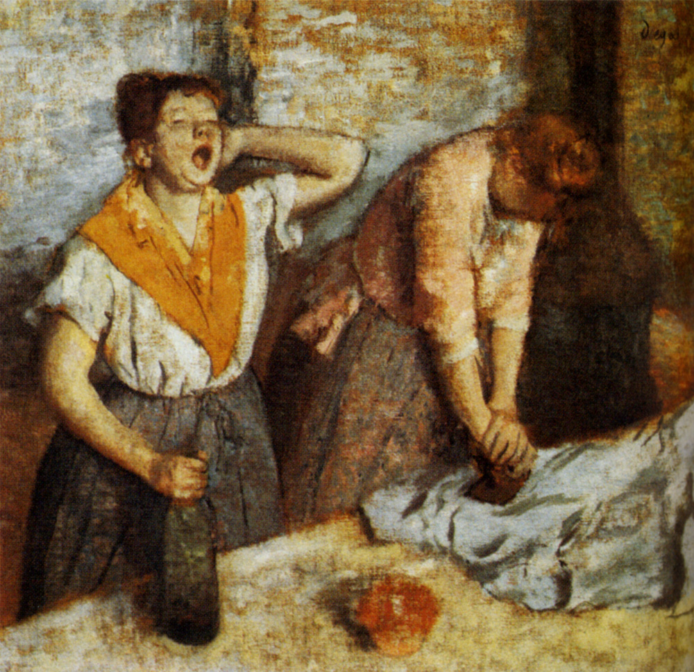 Laundry Girls Ironing (1884) - Edgar Degas Tablo