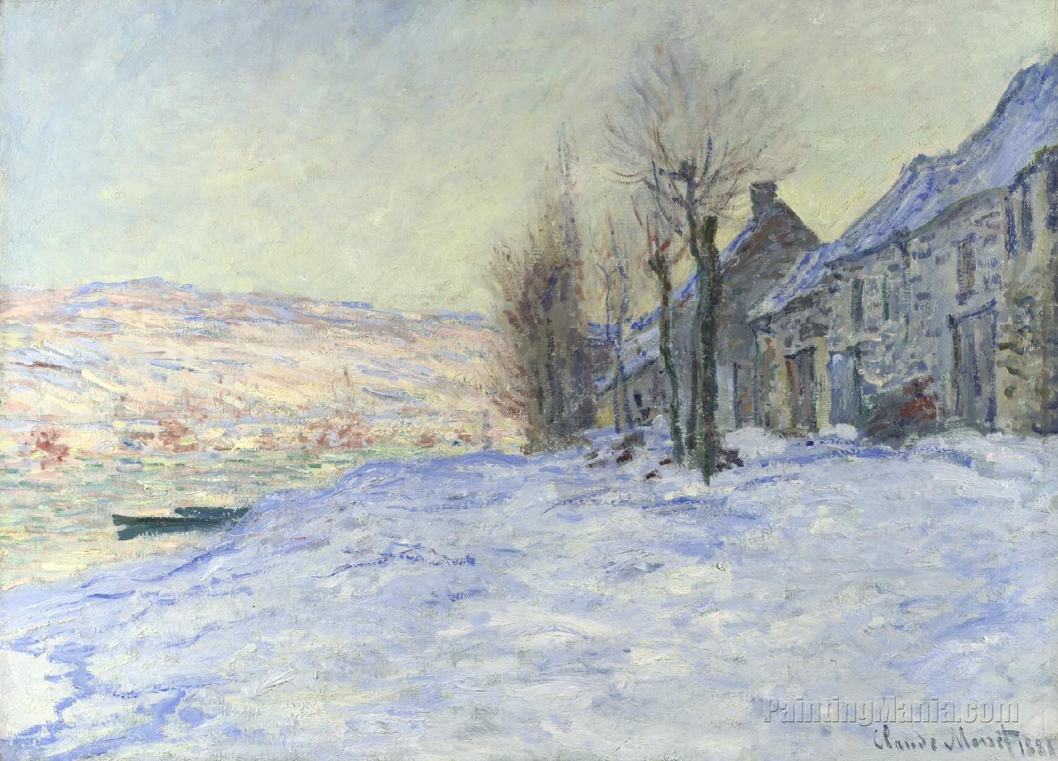 Lavacourt, Sun and Snow (1879) - Claude Monet Tablo
