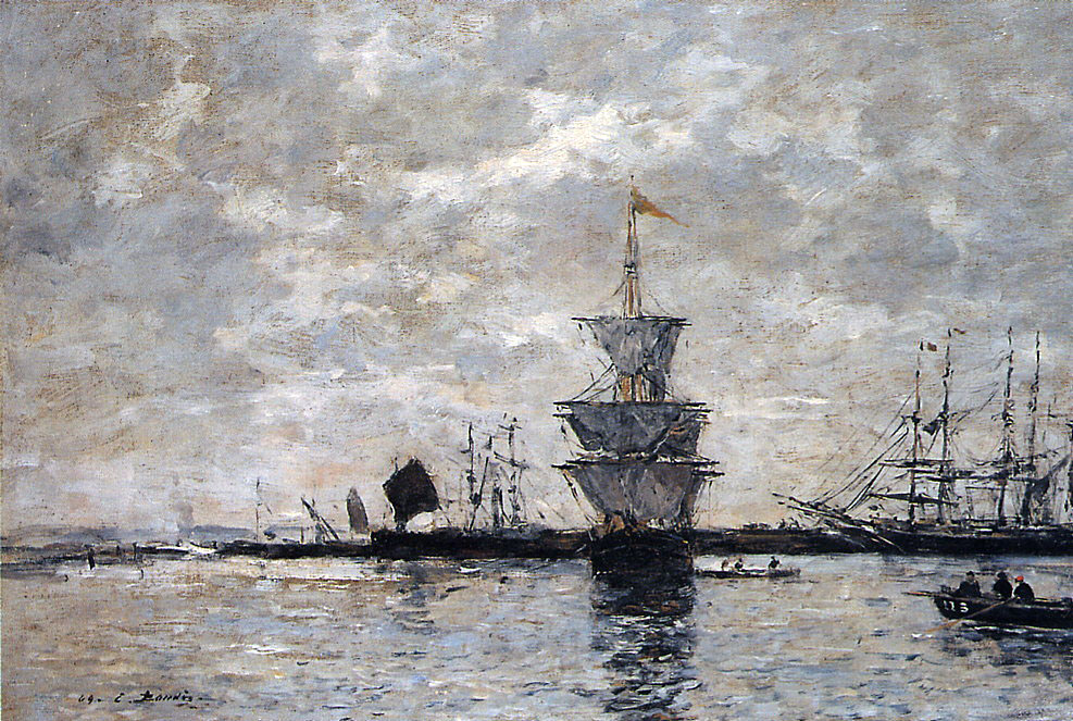 Le Havre Sun - Eugène Boudin Tablo