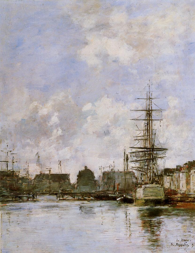 Le Havre. Barre Basin. (1887) - Eugène Boudin Tablo