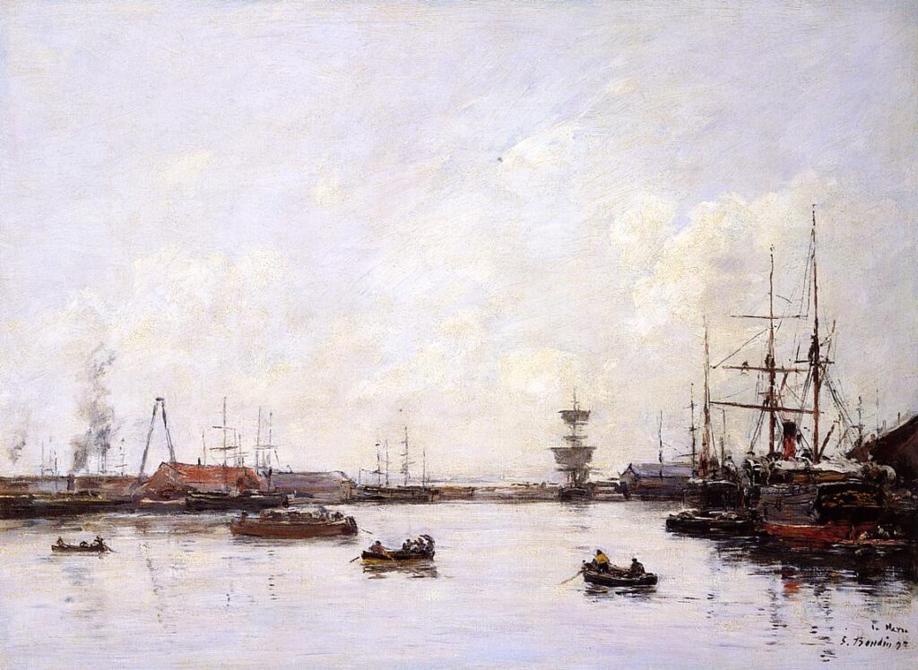 Le Havre. Basin of Eure. (1892) – Eugène Boudin Tablo