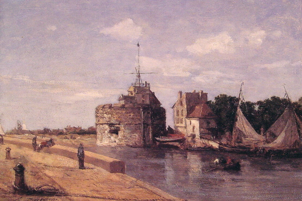 Le Havre, Francais tower (1854) - Eugène Boudin Tablo