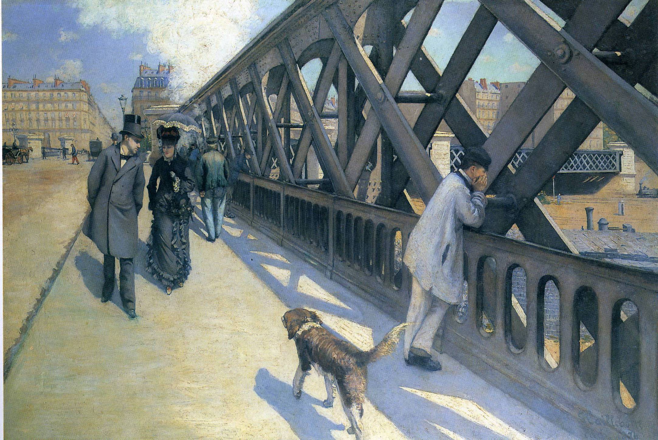Le Pont de L'Europe (1881) - Gustave Caillebotte Tablo