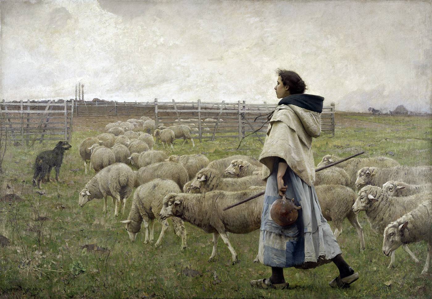 Le Retour Du Troupeau - Charles Sprague Pearce Tablo