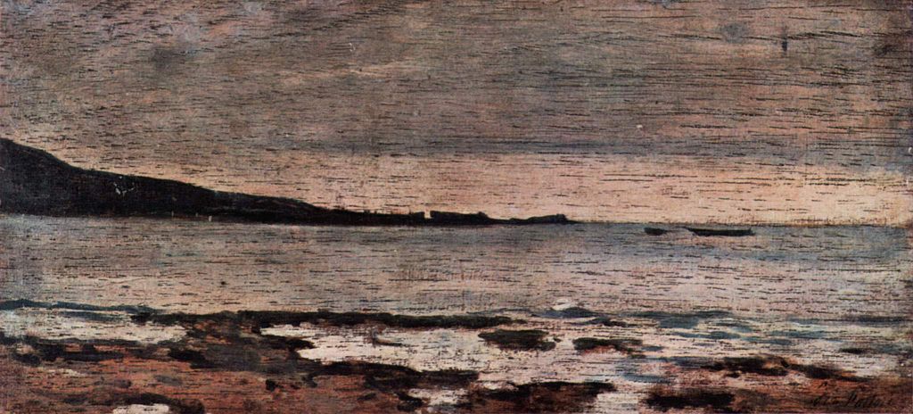 Lead colored sea (1870) - Giovanni Fattori Tablo