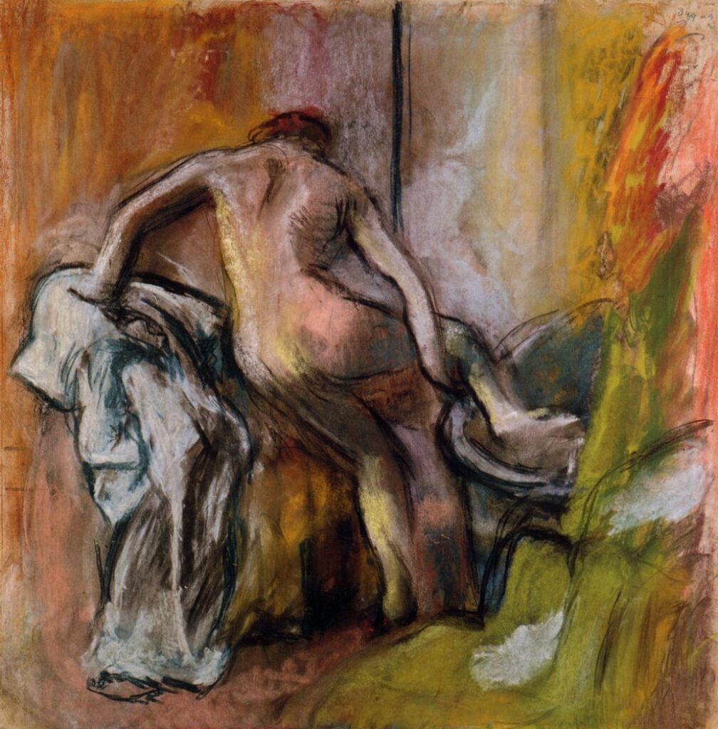 Leaving the Bath (1900) - Edgar Degas Tablo