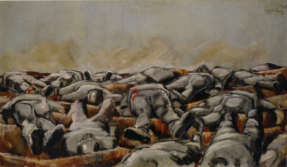 Leichenfeld II - Albin Egger-Lienz Tablo