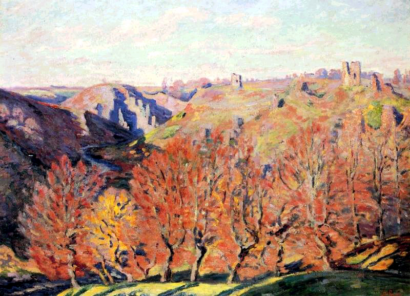Les Ruines a Crozant (1897) - Armand Guillaumin Tablo