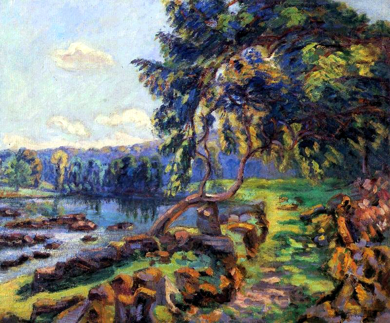 Les rapides a Genetin (1900) - Armand Guillaumin Tablo