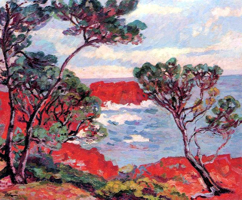 Les rochers rouges (1894) - Armand Guillaumin Tablo