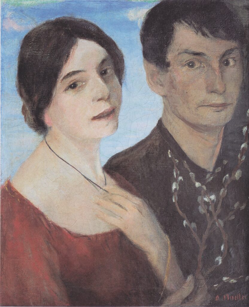 Liebesfrühling Ii (doppelbildnis Maschka Und Otto Mueller) (1903) - Otto Mueller Tablo