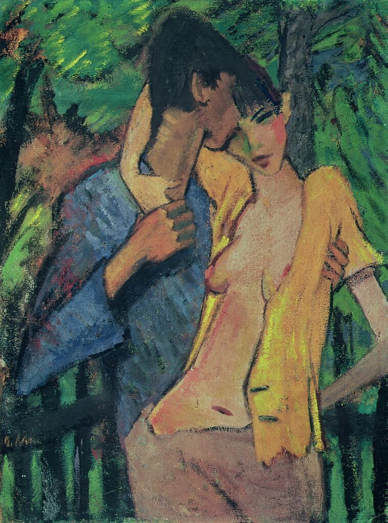 Liebespaar (der Künstler Und Irene Altmann (1919) - Otto Mueller Tablo