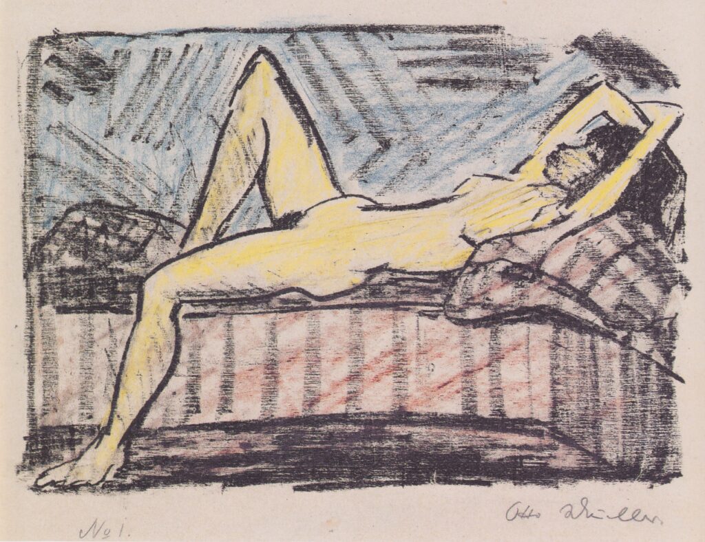 Liegende Auf Der Couch (1919) - Otto Mueller Tablo
