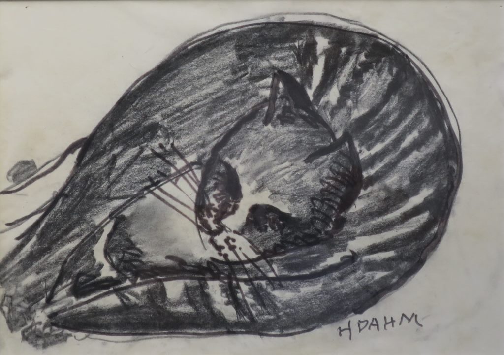 Liegende Katze - Helen Dahm Tablo