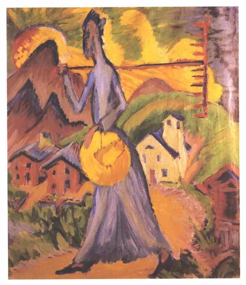 Life on the Alpine Pasture - Ernst Ludwig Kirchner Tablo