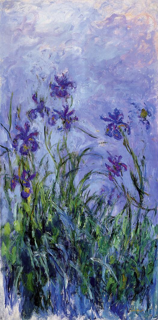 Lilac Irises (1914) - Claude Monet Tablo