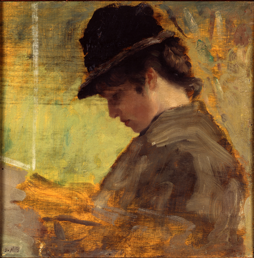 Little Englishwoman (1879) - Giuseppe De Nittis Tablo